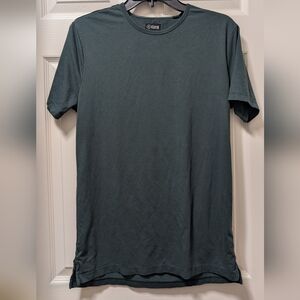 Cuts Clothing AO Split Hem Tee Short Sleeve Signature Pyca Pro Green Size M Teal